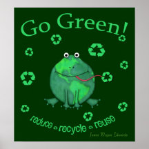 Earth Day Environmental Frog Poster