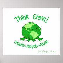 Earth Day Environmental Frog Poster