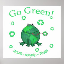 Earth Day Environmental Frog Posters