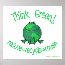 Earth Day Environmental Frog Print