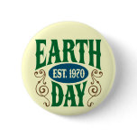 Earth Day Established 1970 buttons
