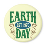 Earth Day Established 1970 magnets