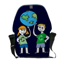Earth Day Kids Recycle Messenger Bags