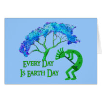 Earth Day Kokopelli Greeting Card