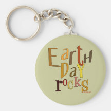 Earth Day Rocks Keychain