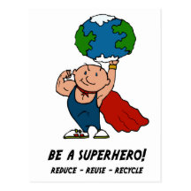Earth Day Superhero Postcard
