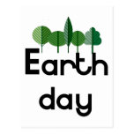 Earth Day! Trees design! Postcard