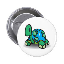 Earth Day Turtle Button