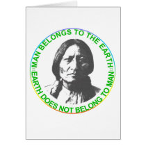 Earth does not belong to man greeting card