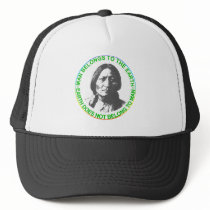 Earth does not belong to man hats