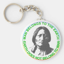 Earth does not belong to man key chains