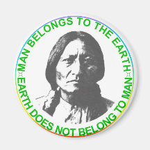 Earth does not belong to man magnets