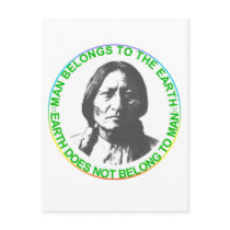 Earth does not belong to man post card
