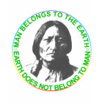 Earth does not belong to man t shirt