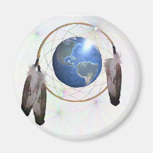 Earth Dreamcatcher Refrigerator Magnet