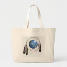 Earth Dreamcatcher Tote Bags
