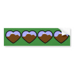 Earth Elemental Heart bumper stickers