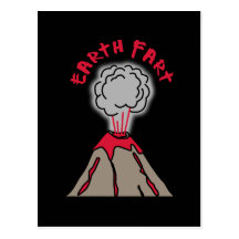 Earth Fart Volcano Postcards