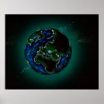 earth globe poster