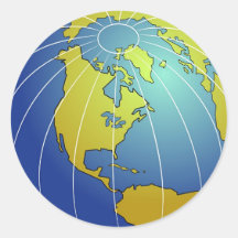 Earth Globe Sticker
