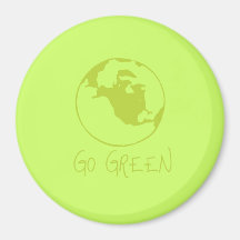 EARTH - GO GREEN REFRIGERATOR MAGNETS
