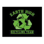 Earth High Recycling Dark Postcard