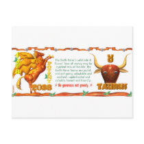 earth horse taurus post card
