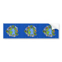 earth II scrapbook sticker dark blue bumper stickers