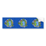earth II scrapbook sticker dark blue bumper stickers
