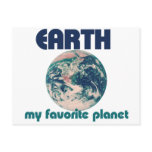 Earth is my favourite planet postcards