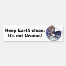 Earth, Keep Earth clean. Bumper Stickers