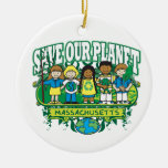 Earth Kids Massachusetts Christmas Ornaments
