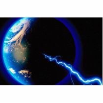Earth, lightning strike photo sculpture