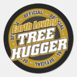 Earth Loving Tree Hugger Round Sticker