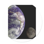 Earth & Moon from Galileo Stickers
