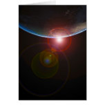 EARTH MORNING 688 SPACE PLANETS SUNRISE BEAUTY GREETING CARD