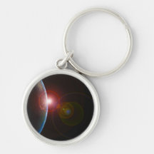 EARTH MORNING 688 SPACE PLANETS SUNRISE BEAUTY KEYCHAIN