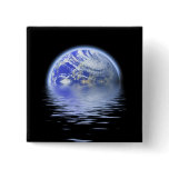 Earth Over Flooded Water Ripples buttons