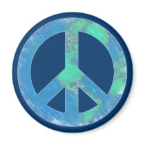 Earth Peace Sign Magnet