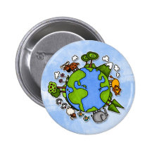 earth pinback button