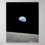 Earth rising above Moon as viewed from Apollo 8 posters