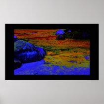 Earth Rocks with black border Print