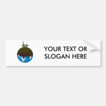 Earth Spill Bumper Stickers
