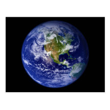 Earth The Beautiful Blue Marble Postcard
