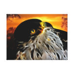 Earth to sky eagle stretched canvas print