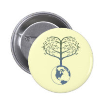 Earth Tree Heart Buttons