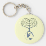 Earth Tree Heart Key Chain