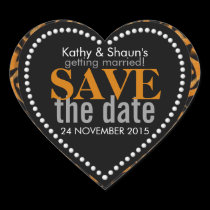 Earth Tribe Tribal Save the Date Love Heart stickers