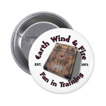 Earth Wind and Fire Fan in Training Round Button