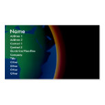 Earth with glowing atmosphere business card templates